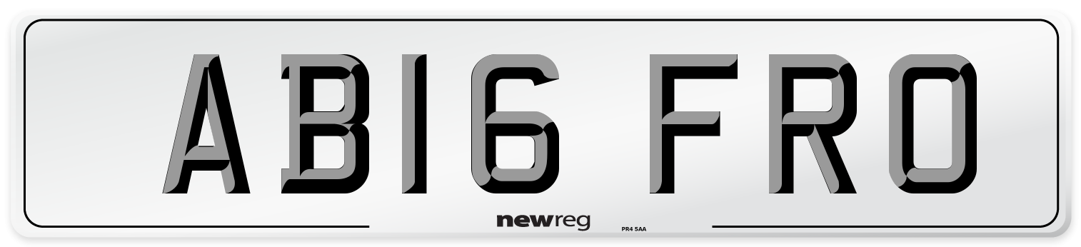 AB16 FRO Number Plate from New Reg